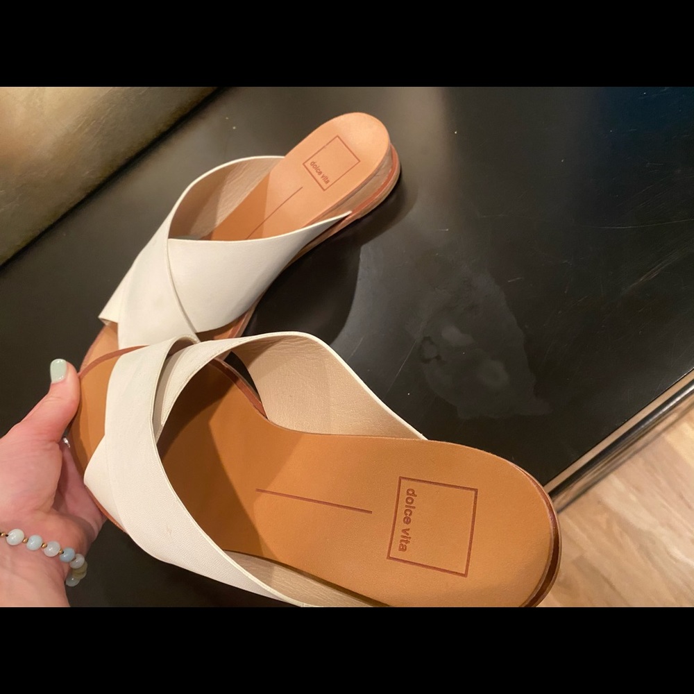 dolce vita white sandals